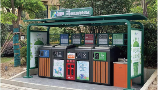 貓先生智能垃圾分類亭價(jià)格，定時(shí)定點(diǎn)垃圾收集點(diǎn) ，垃圾亭生產(chǎn)廠家
